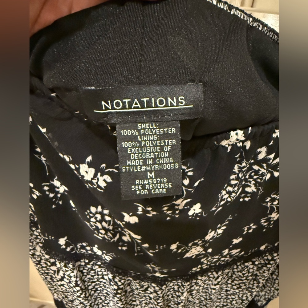 Notations Black And White Patterned Maxi Skirt - image 5